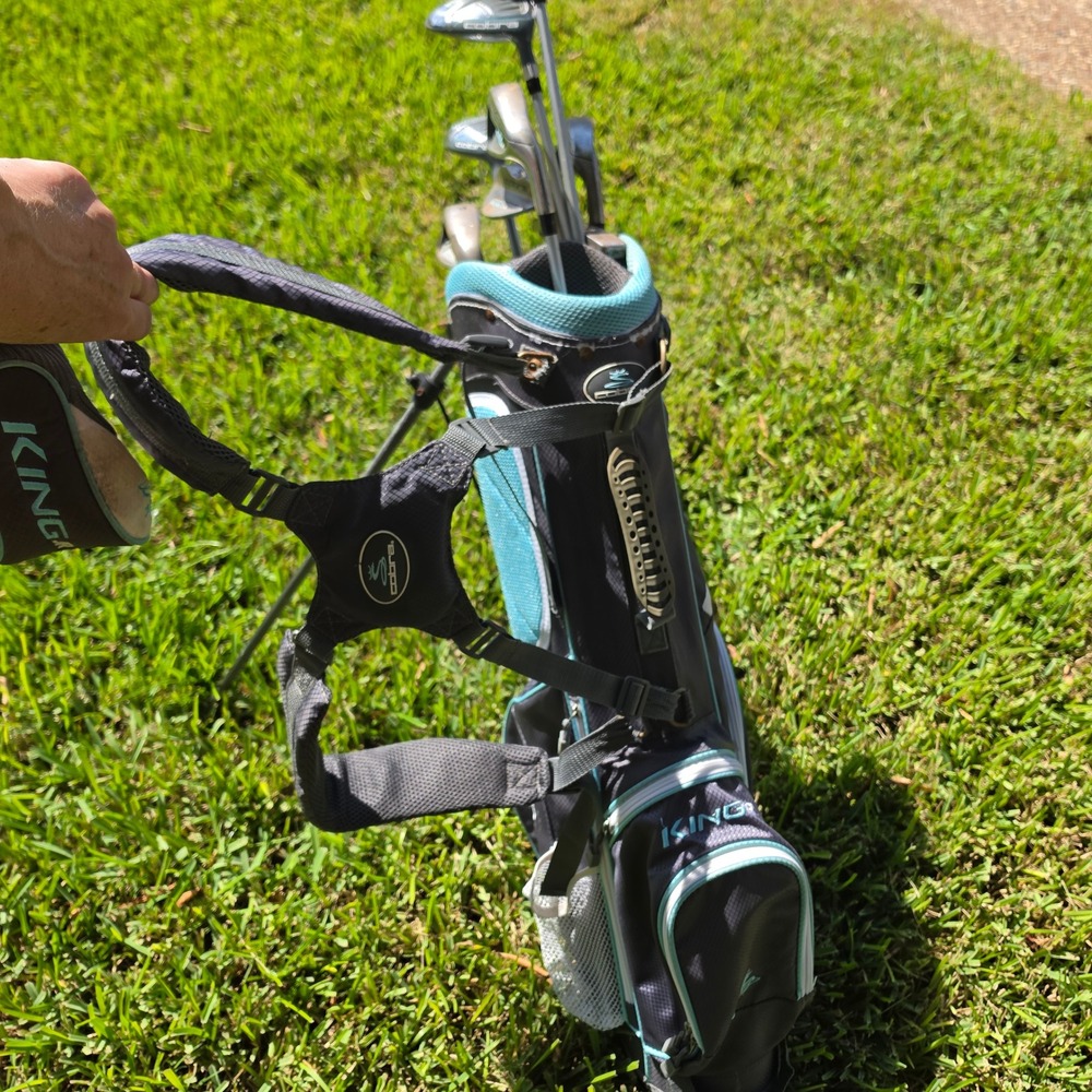 Cobra King Jr Junior Golf Club Set with Stand Bag Black Teal 7 Piece Set - Picture 7 of 12